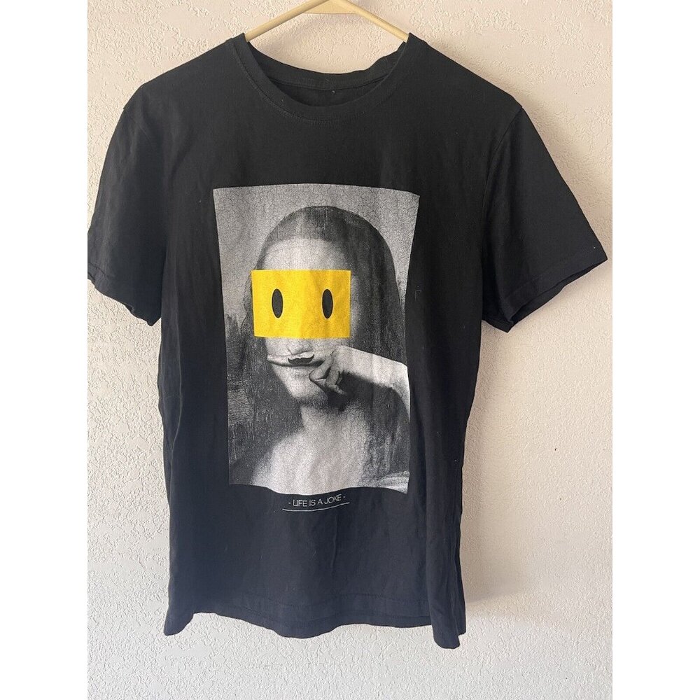 Mona Lisa Life Is A Joke Eleven Paris T-Shirt Leonardo Da Vinci Unisex Size S/P - Image 5